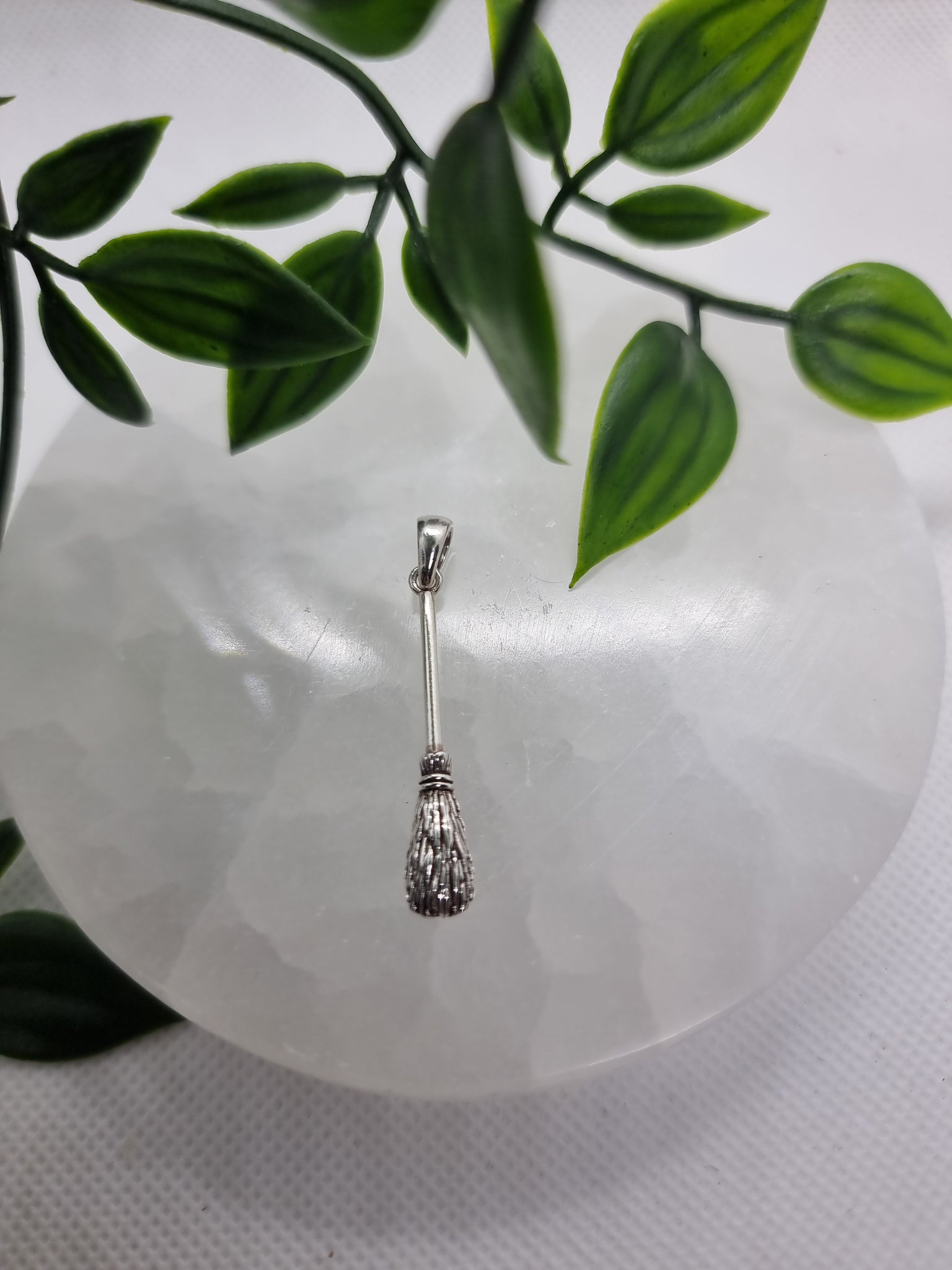 Witches Broomstick Pendant (Sterling Silver)