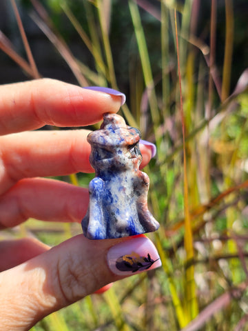 Sodalite pumpkin witch