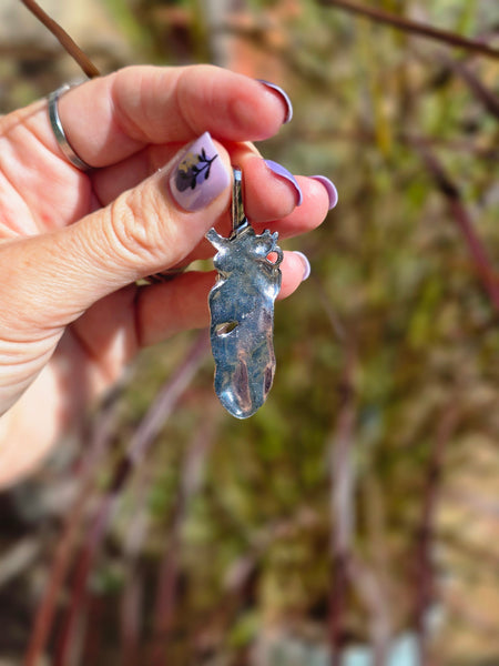 Red Jasper feather pendant