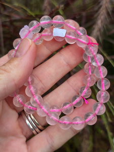 Rose quartz bead bracelet
