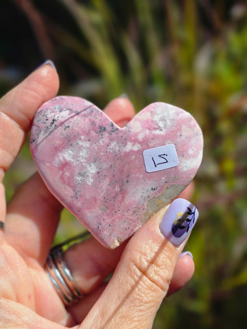 Rhodonite with pyrite heart