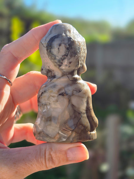 Volcano agate buddha