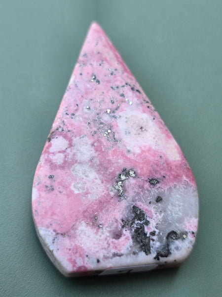 Rhodonite with pyrite tear drop