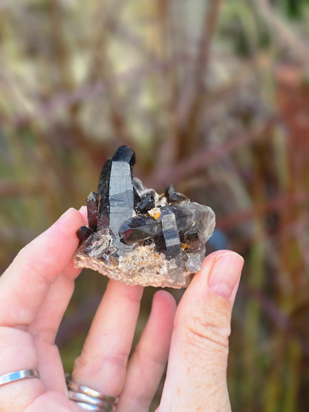Smoky quartz cluster