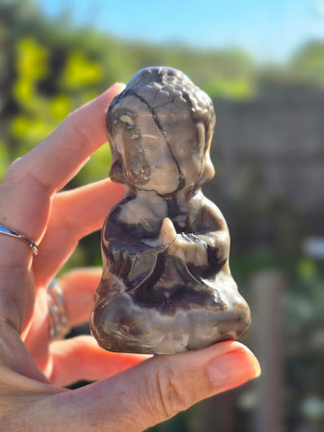 Volcano agate buddha