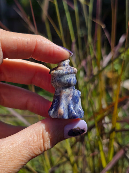 Sodalite pumpkin witch