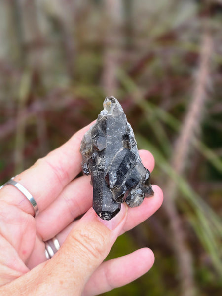 Smoky quartz cluster